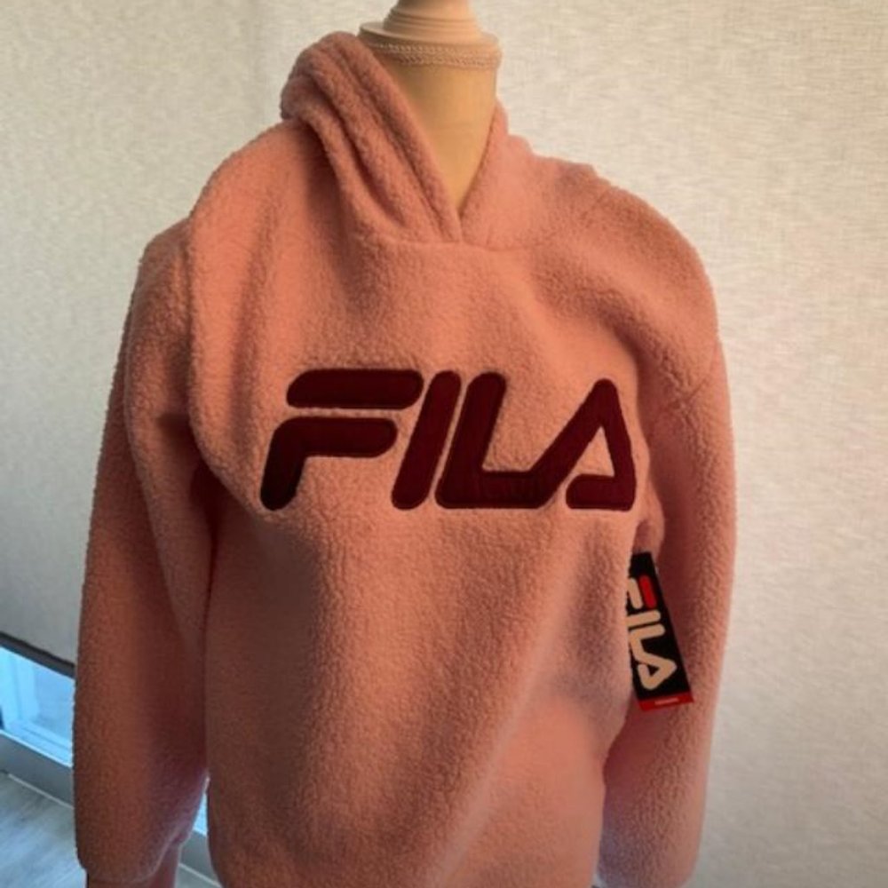 Women's Fila Pink Sherpa Hoodie